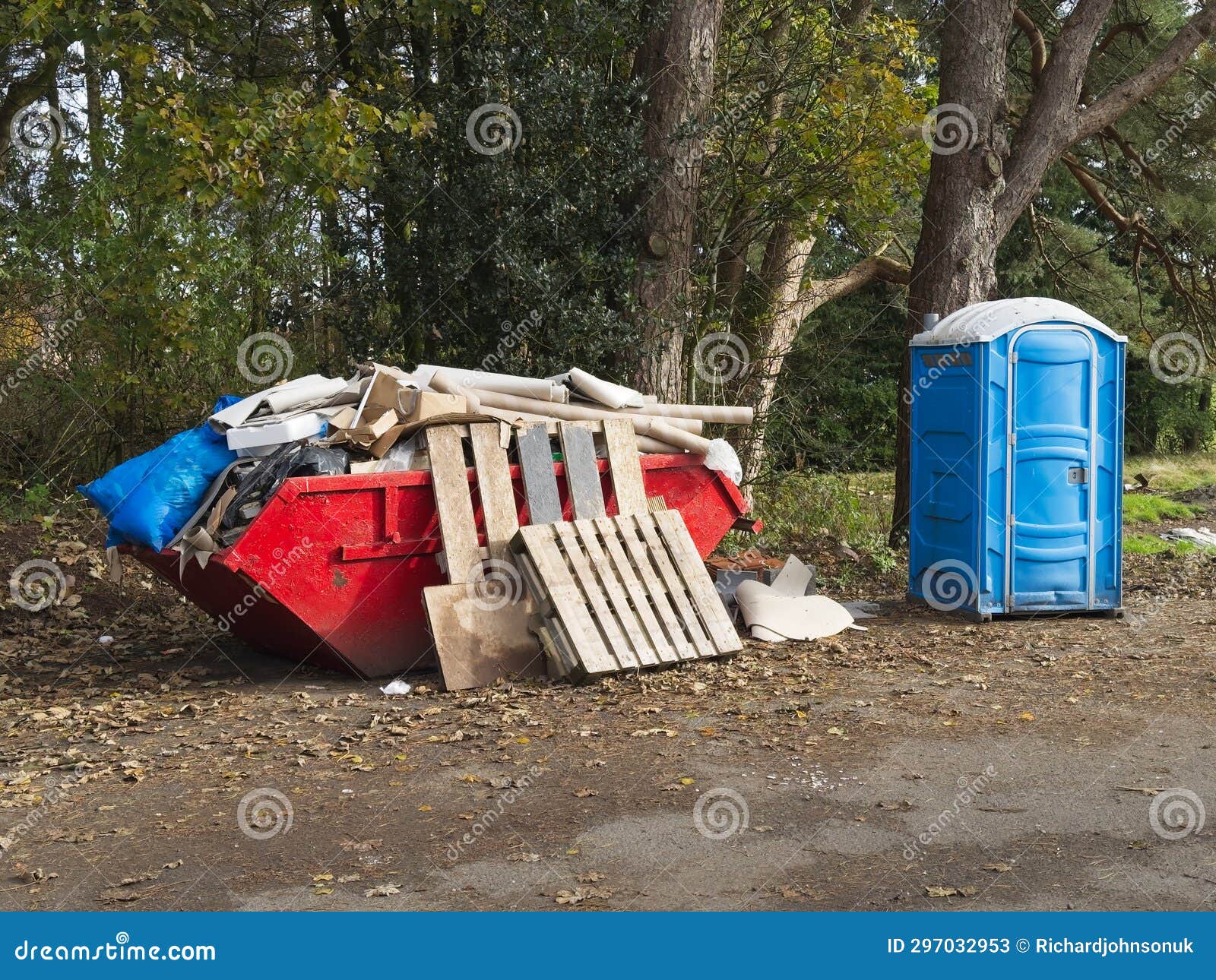 Rubbish and Garbage in Skip for Disposal at Dump Site Stock Image