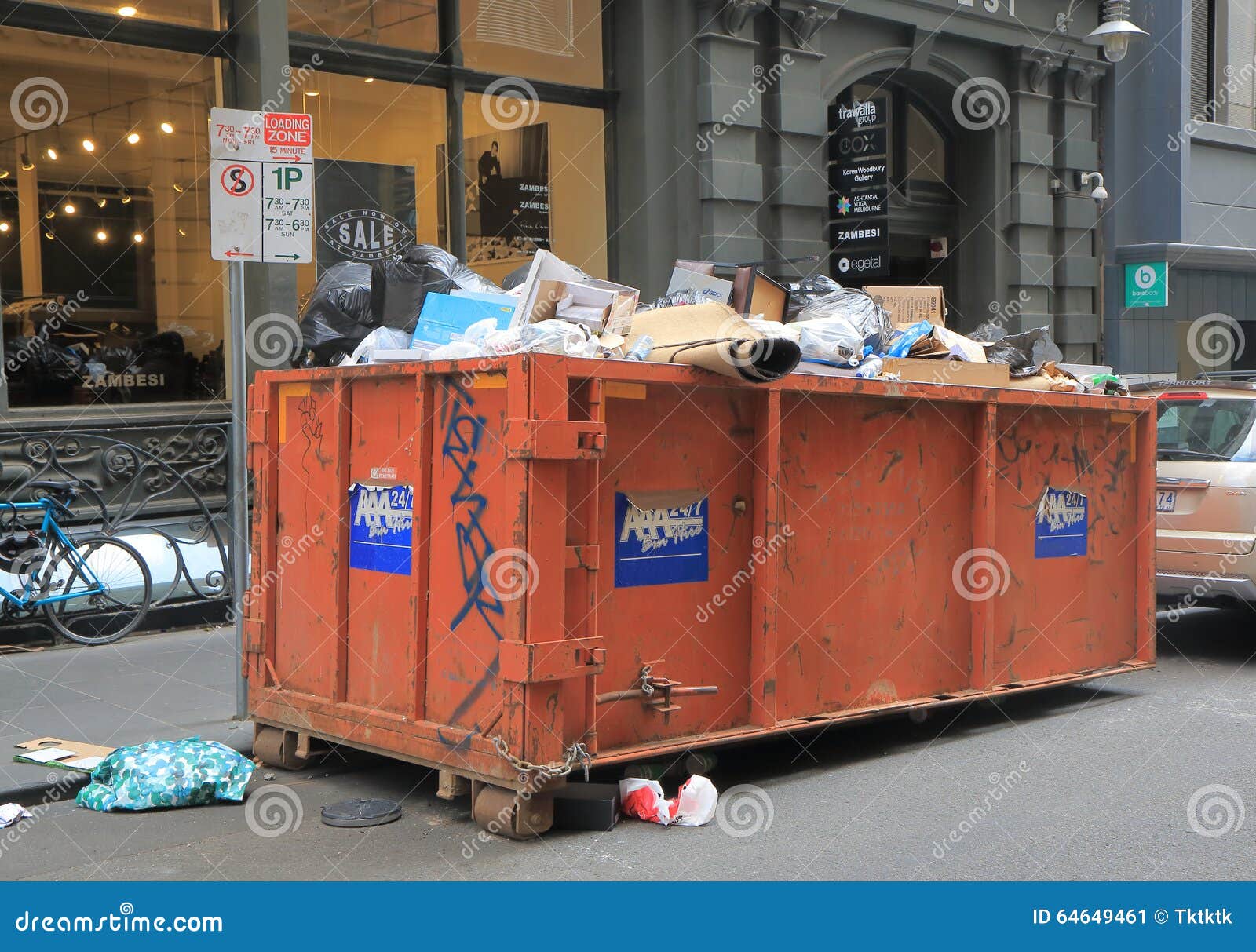 Rubbish Bin Melbourne Australia Editorial Photo