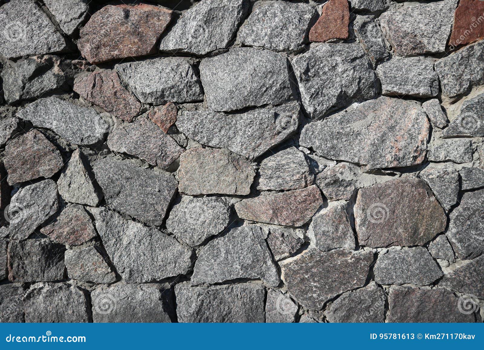 rubble gray and brown stone wall, rubblework