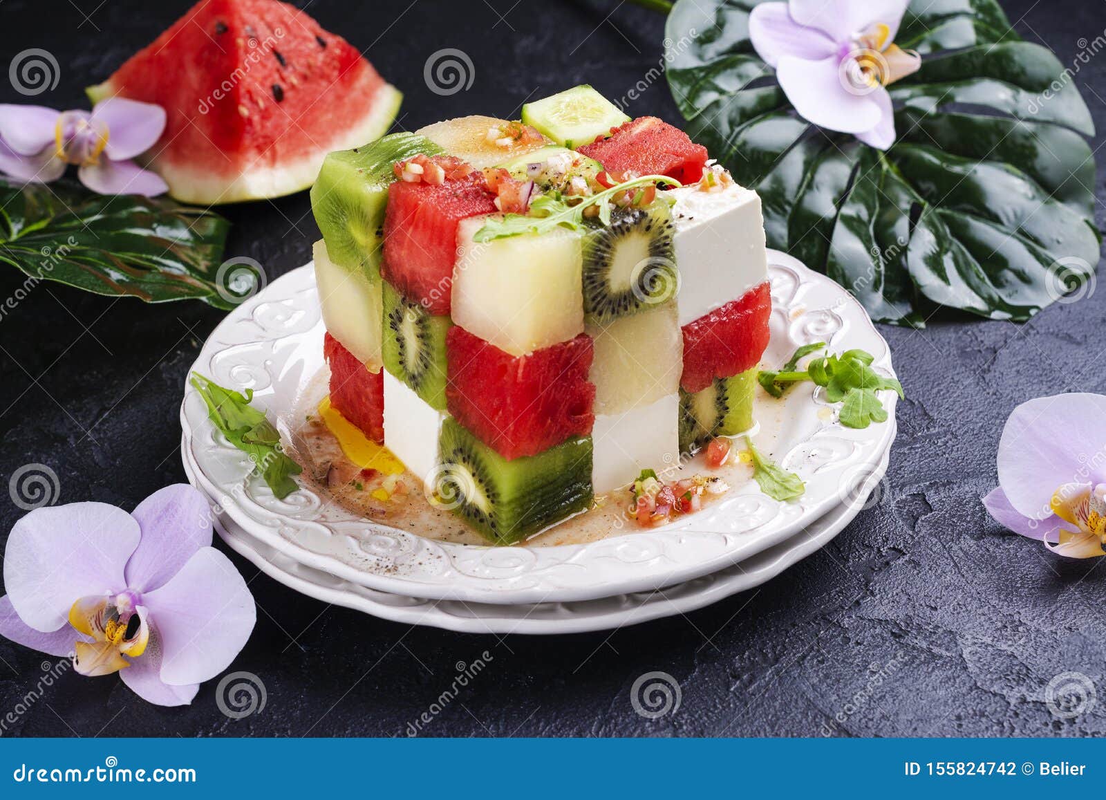 rubik`s cube fruit salad