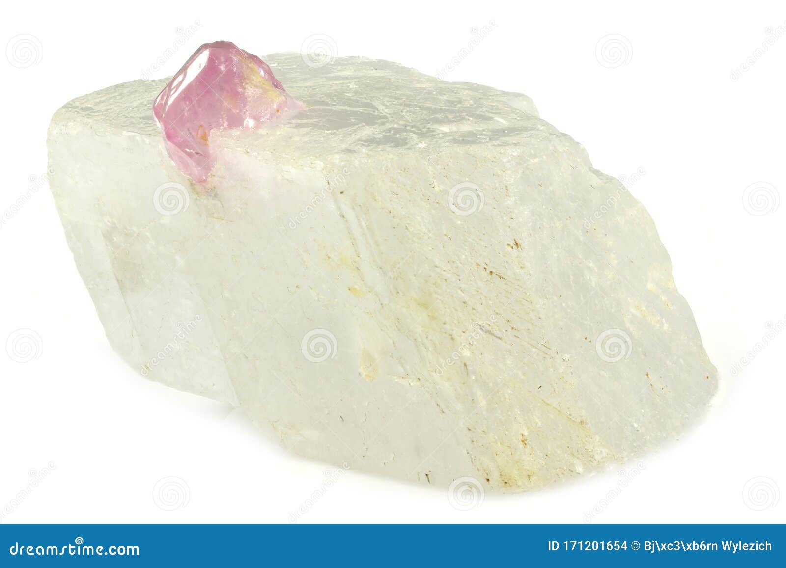 ruby in calcite matrix