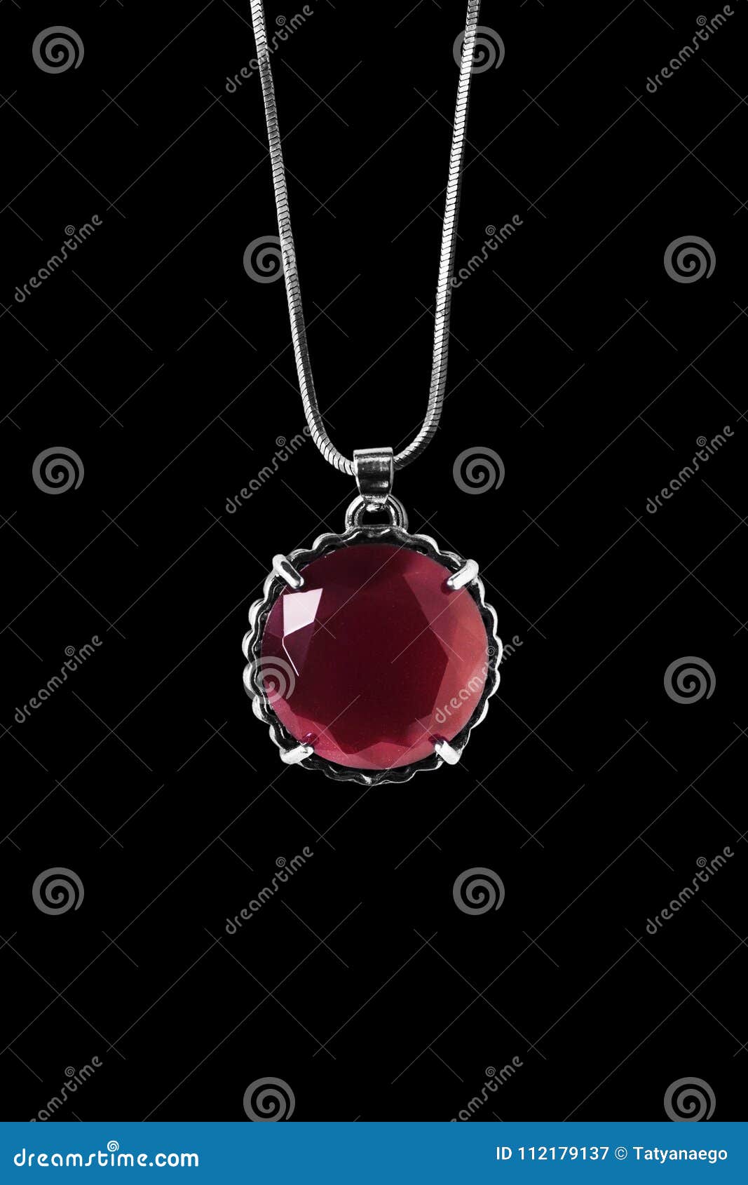 Ruby pendant isolated stock image. Image of jewel, charm - 112179137