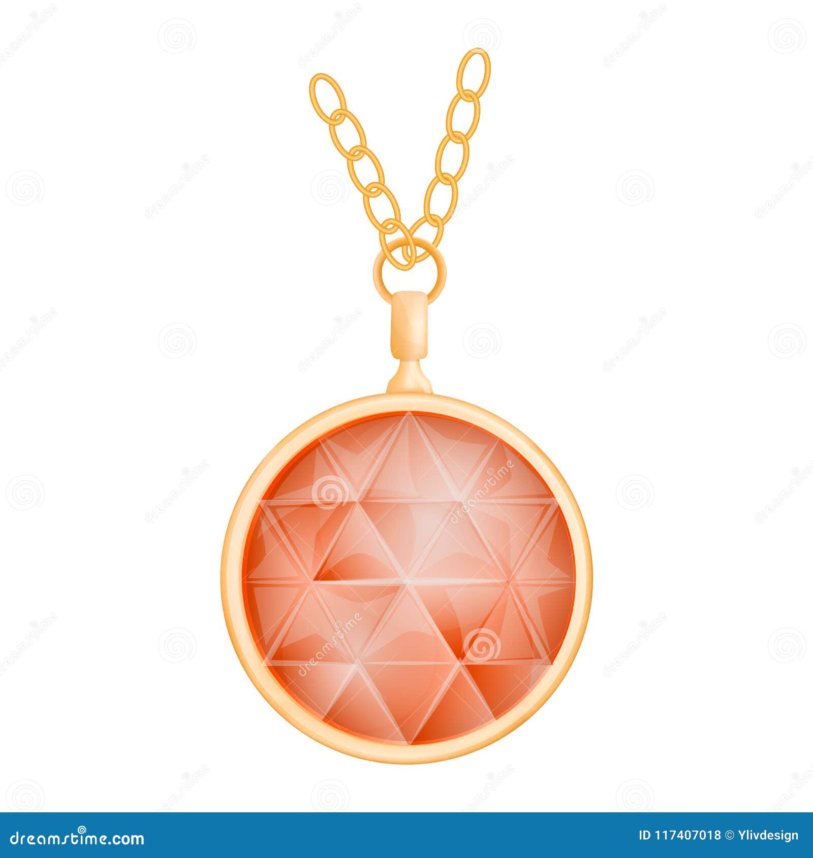 Download Ruby Pendant Mockup, Realistic Style Stock Vector ...