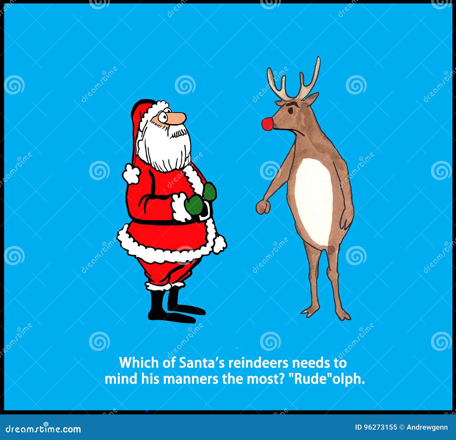 Rude`olph stock illustration. Illustration of reindeer - 96273155