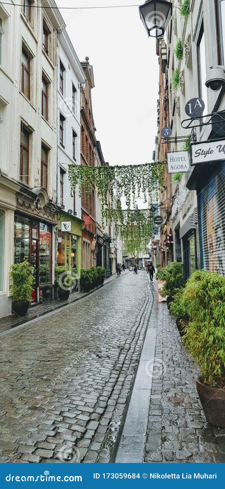 Rue De La Madeleine in Brussels, Belgium Editorial Stock Image Image of cobblestone, brussels