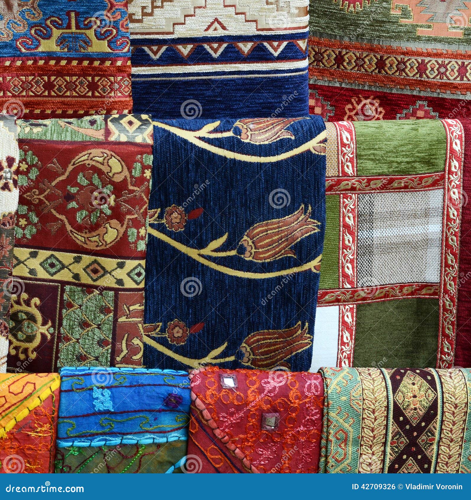 Rug Fabric from Turkey in Bazaar Stock Photo Image of mitten, frost