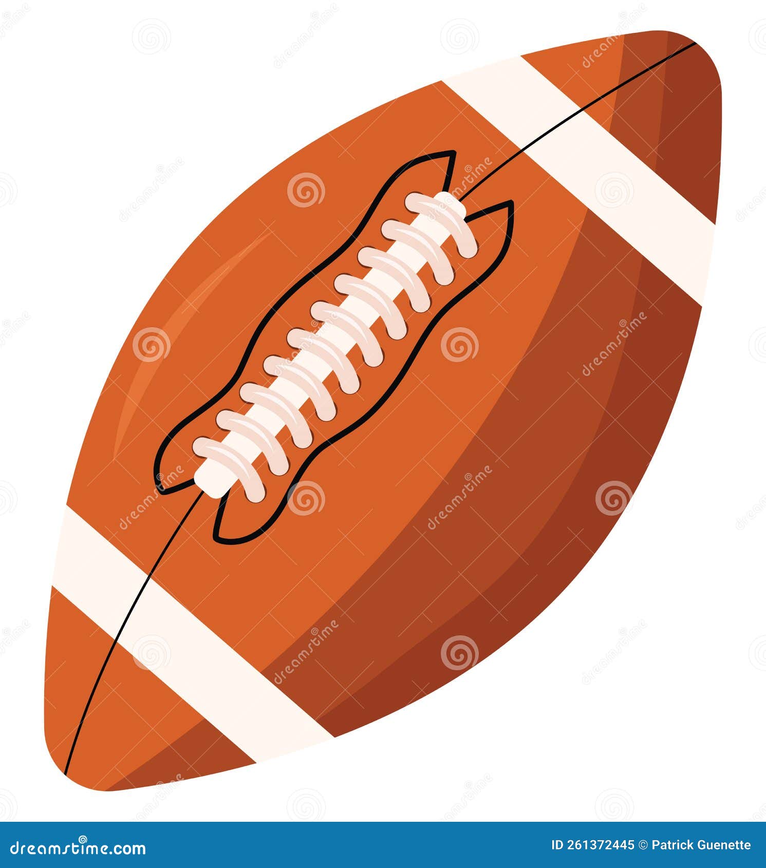 Rugby ball, icon stock vector. Illustration of team 261372445