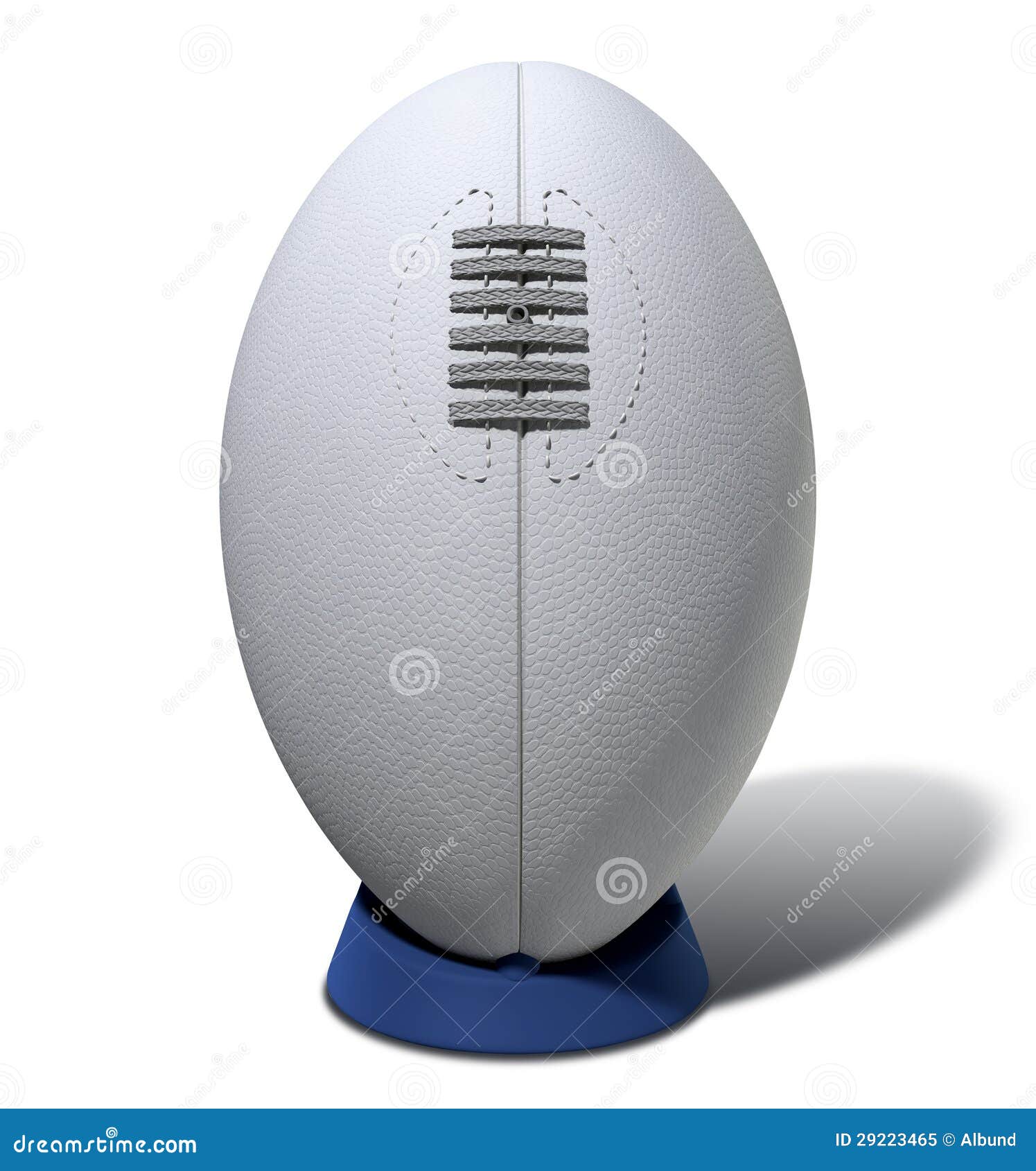 Rugby Ball with Laces on a Kicking Tee Stock Illustration