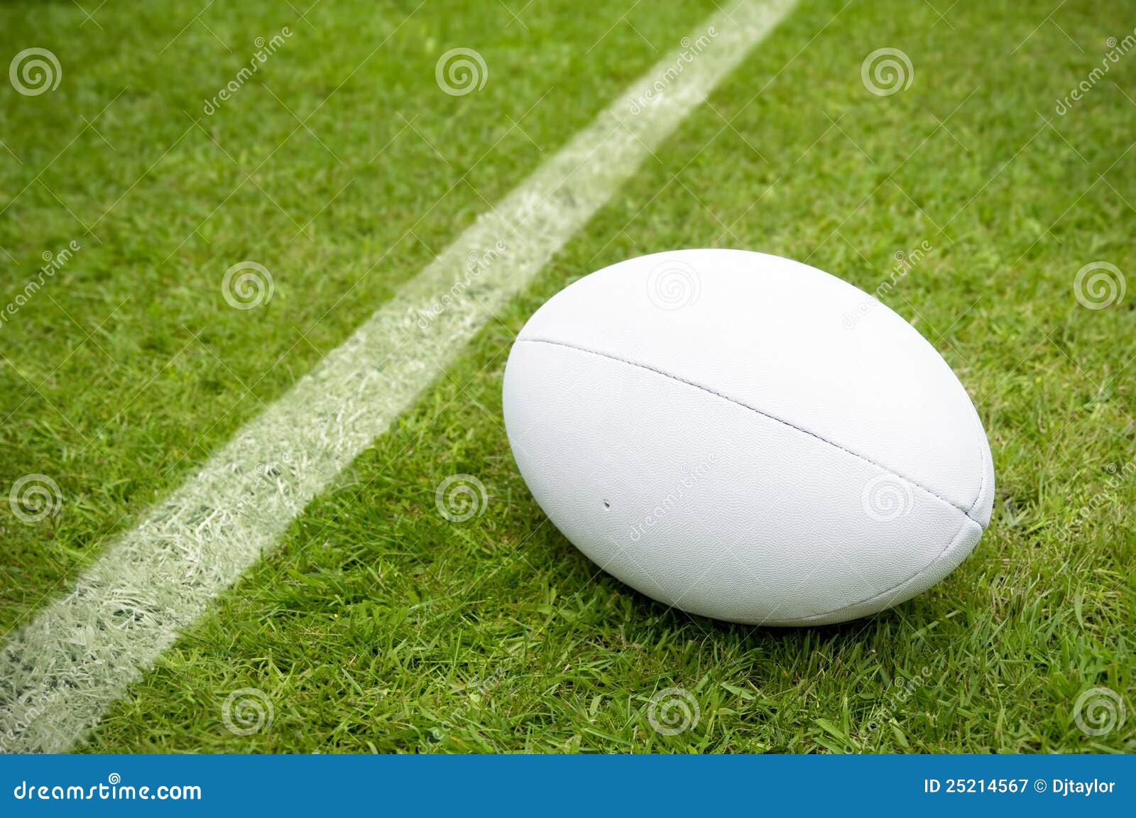 rugby ball near try line on rugby pitch