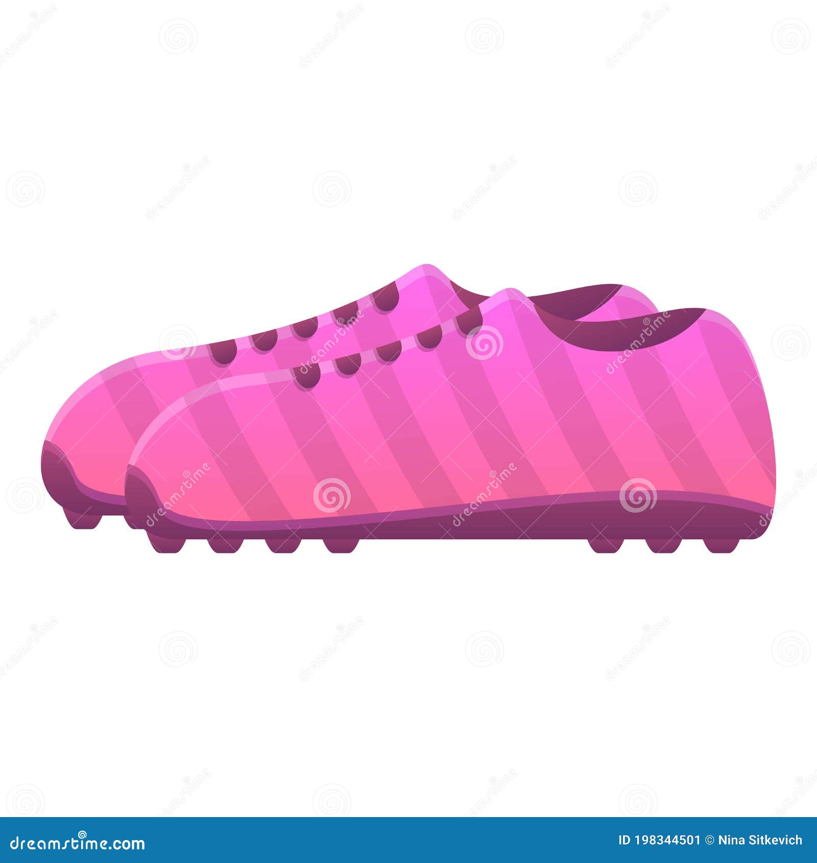 Rugby Boots Icon, Cartoon Style Stock Vector Illustration of running