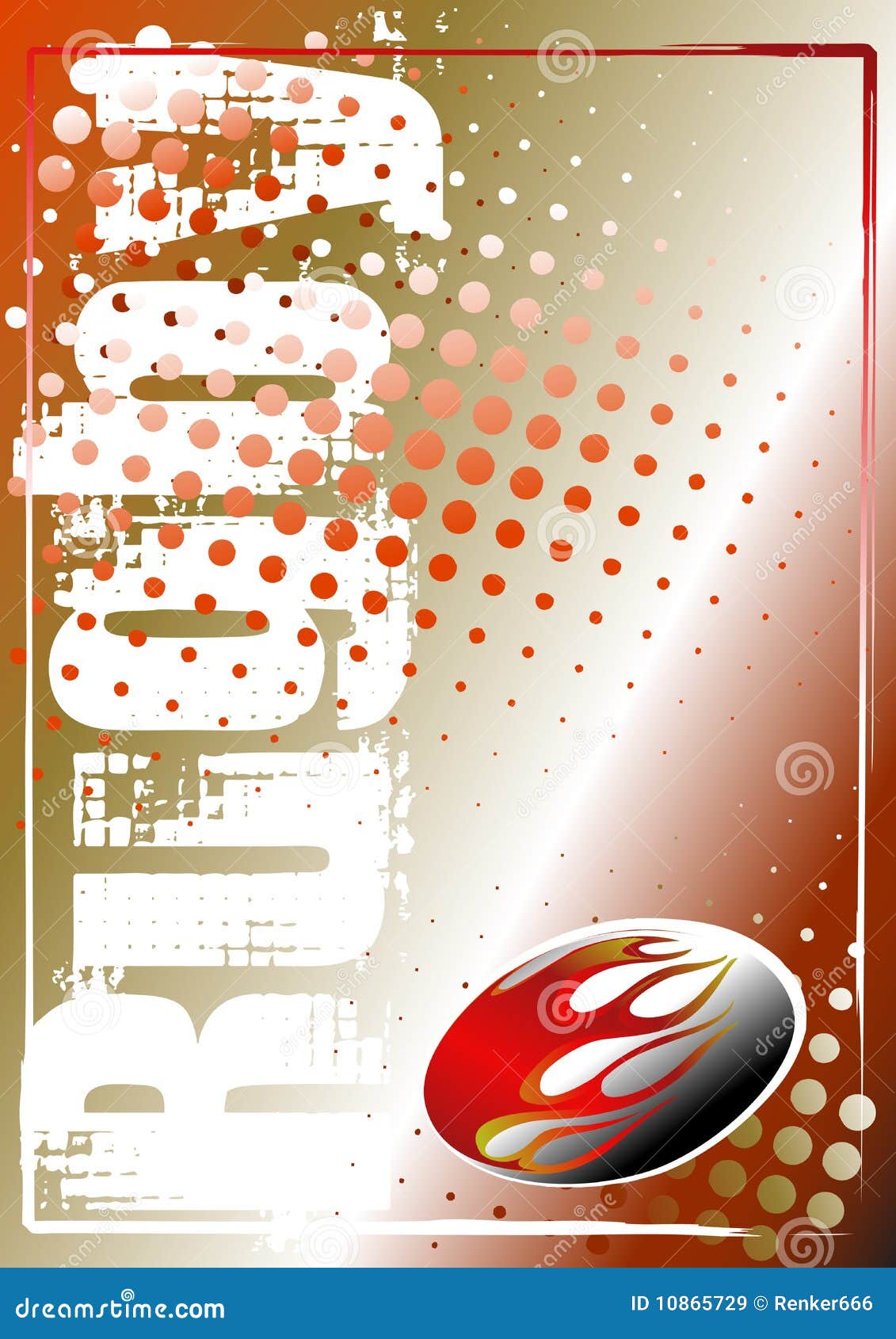 Rugby Golden Poster Background 2 Cartoon Vector | CartoonDealer.com