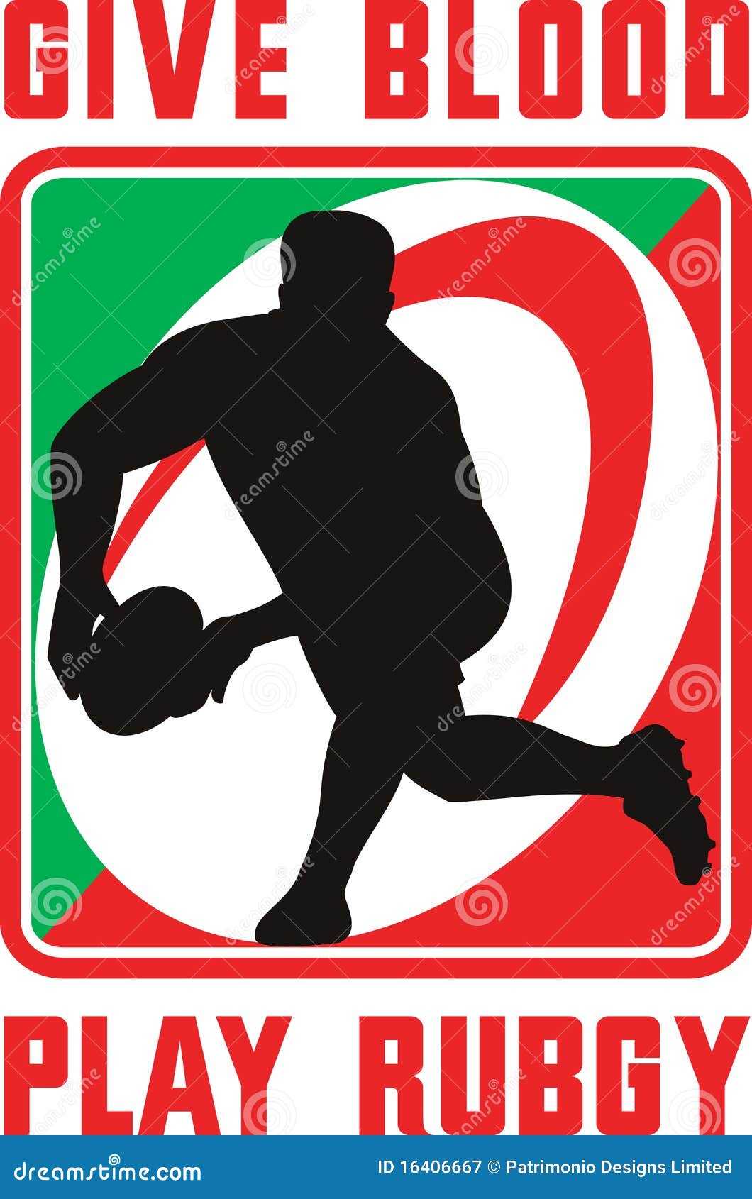 Rugby player passing ball stock illustration. Illustration of