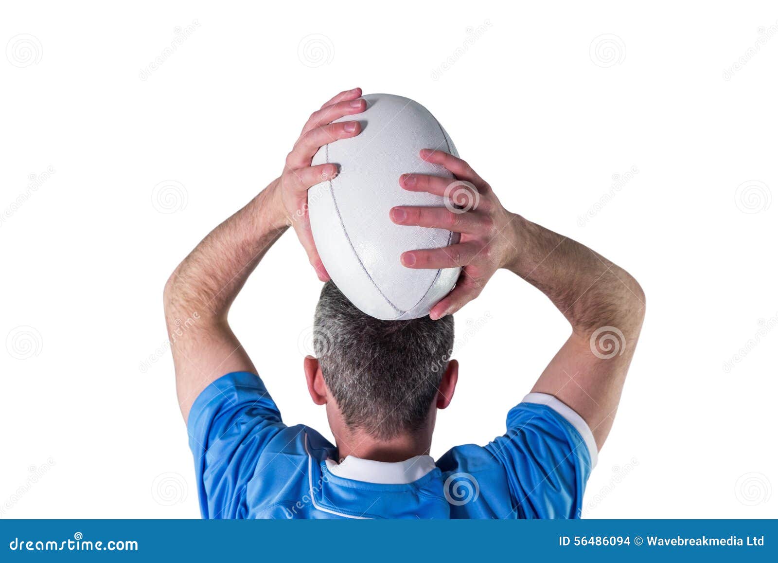 Rugby Player about To Throw a Rugby Ball Stock Photo Image of hand