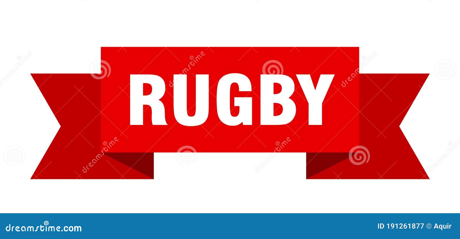 Rugby ribbon. stock vector. Illustration of element 191261877