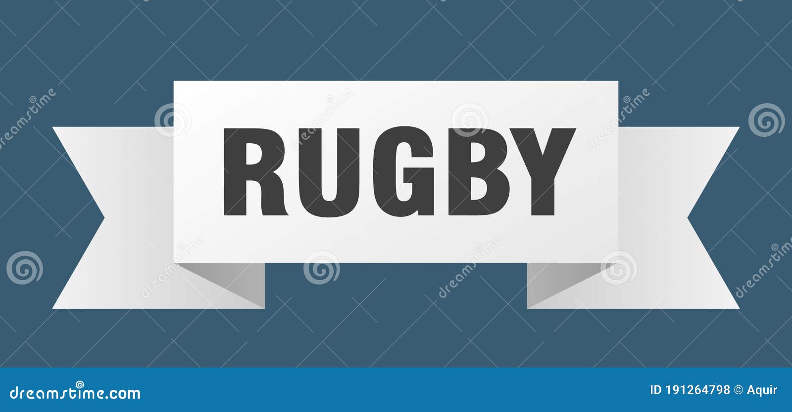 Rugby ribbon. stock vector. Illustration of template 191264798