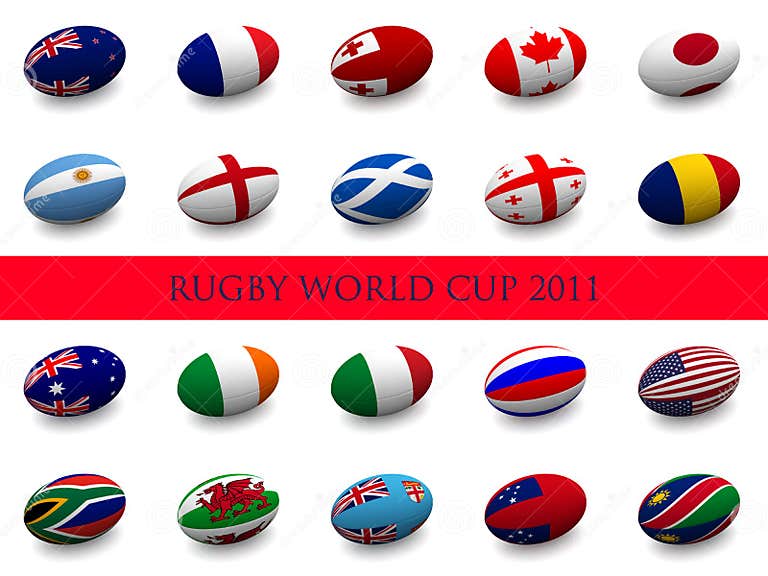 Rugby World Cup - Participating Nations Stock Illustration ...
