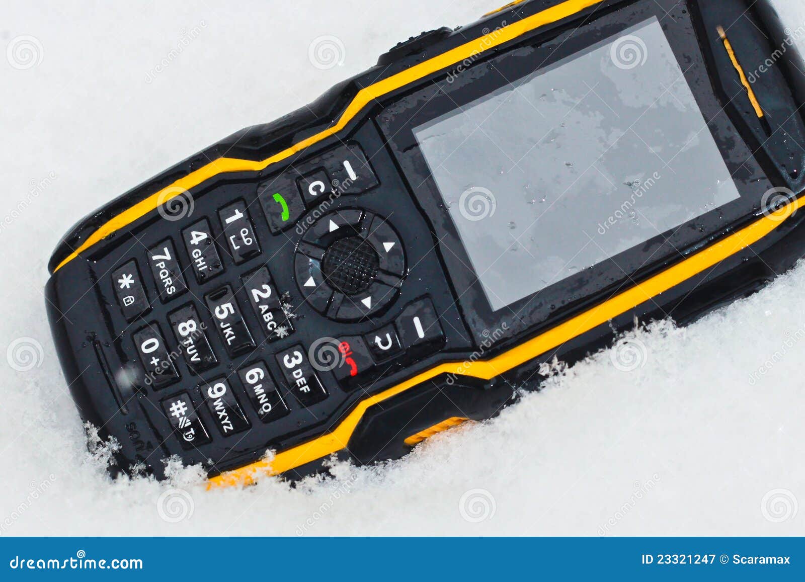 rugged cellphone in snow