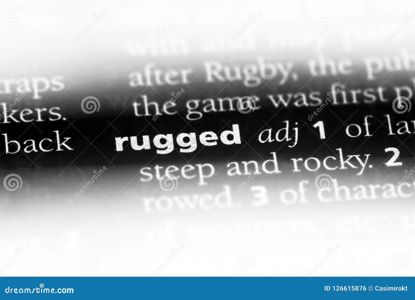 Rugged stock photo. Image of writing, text, paper, info 126615876