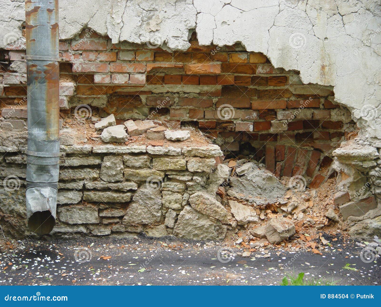 Ruin stock photo. Image of block, damage, cement, disaster - 884504
