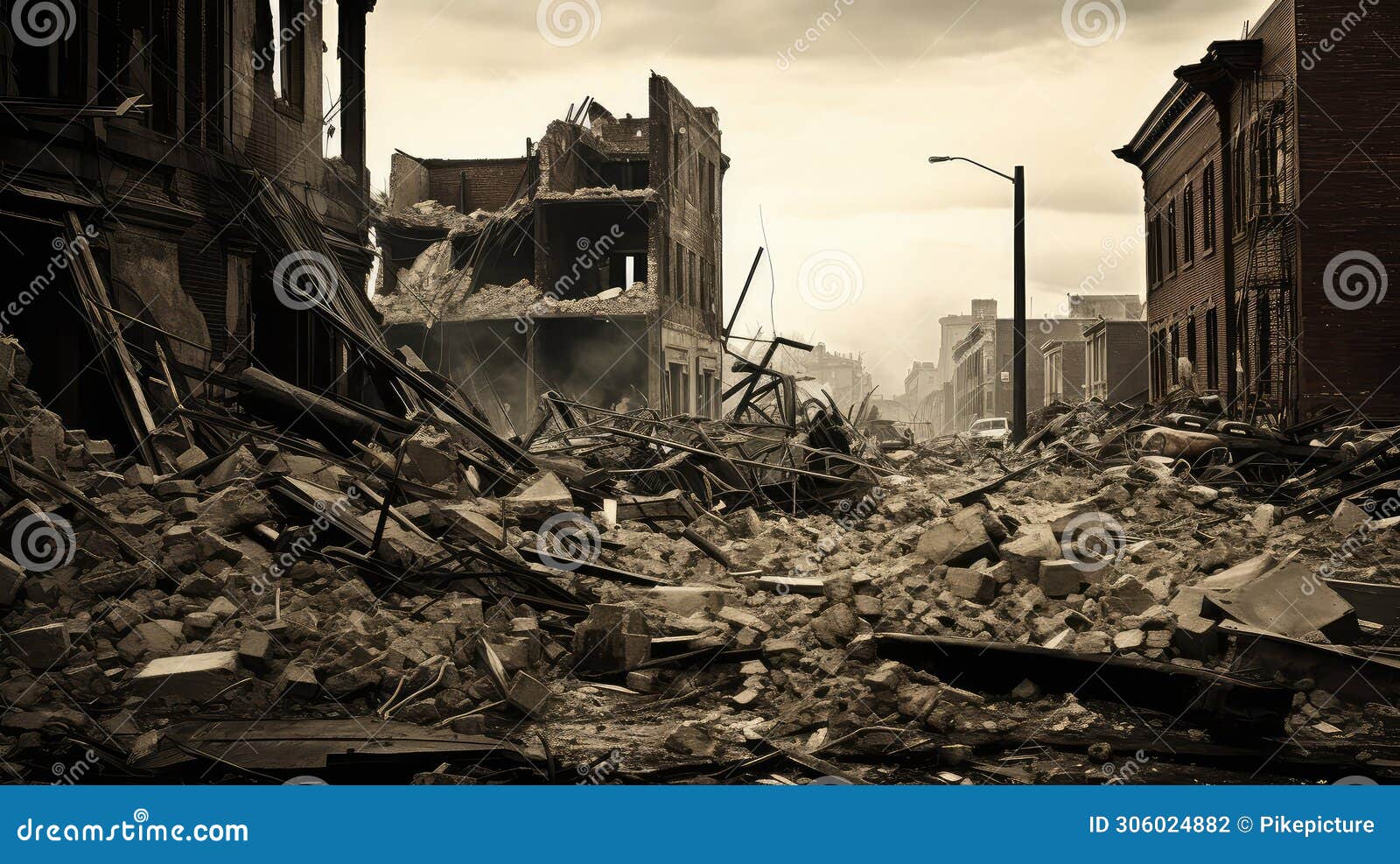 Ruin damage building stock illustration. Illustration of unstable ...