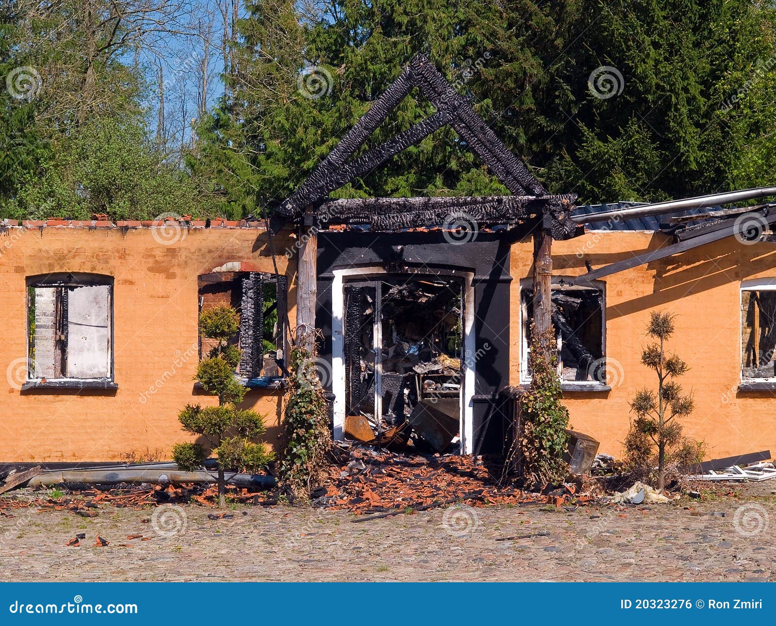 Ruin and Remains of a Burned Down House Stock Photo Image of fire