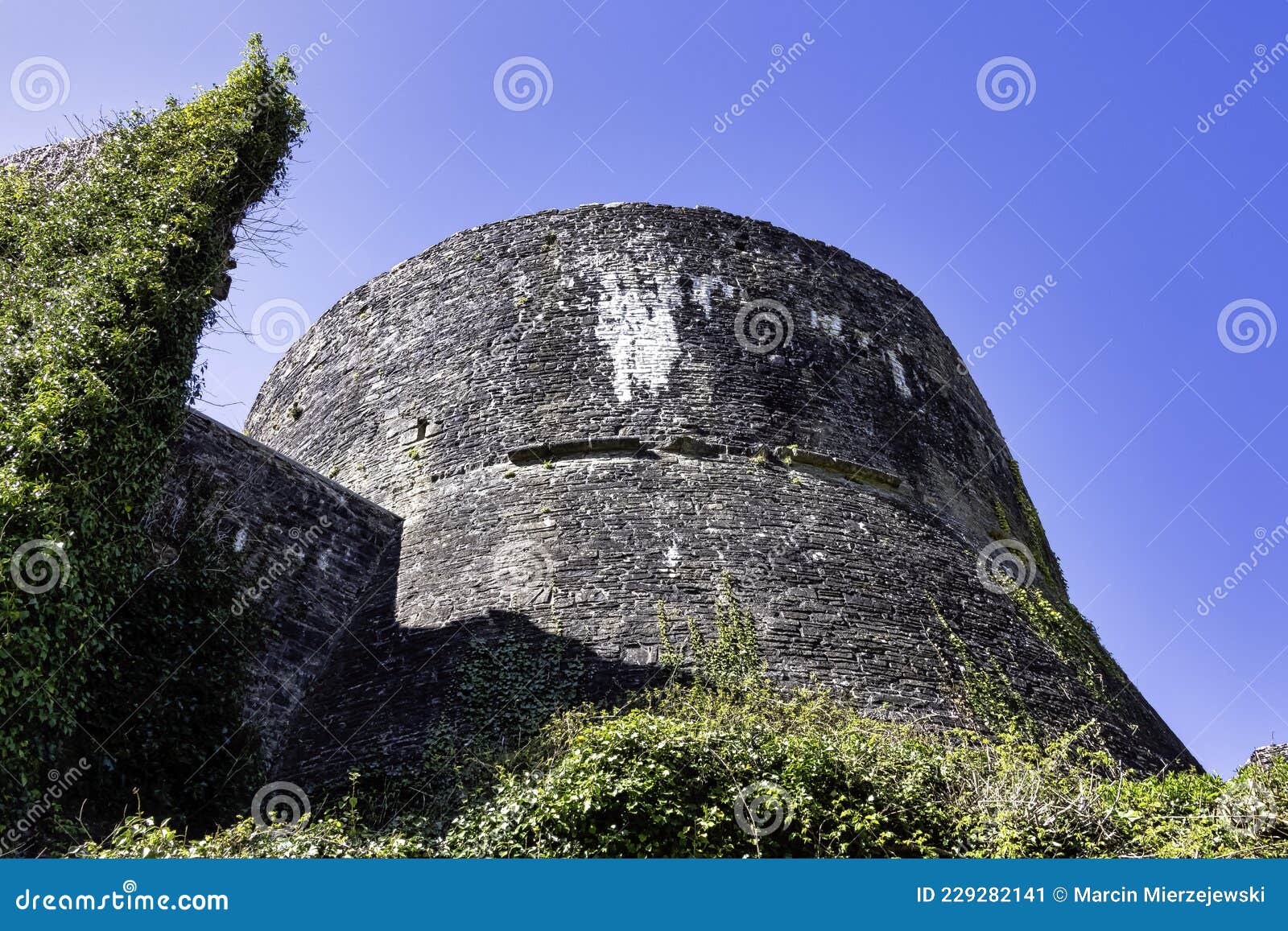 ruined dinefwr castle overlooking the river tywi - llandeilo, carmarthenshire, wales, uk