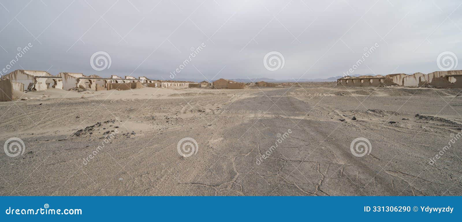 the remains of lenghu oil base in qinghai, china