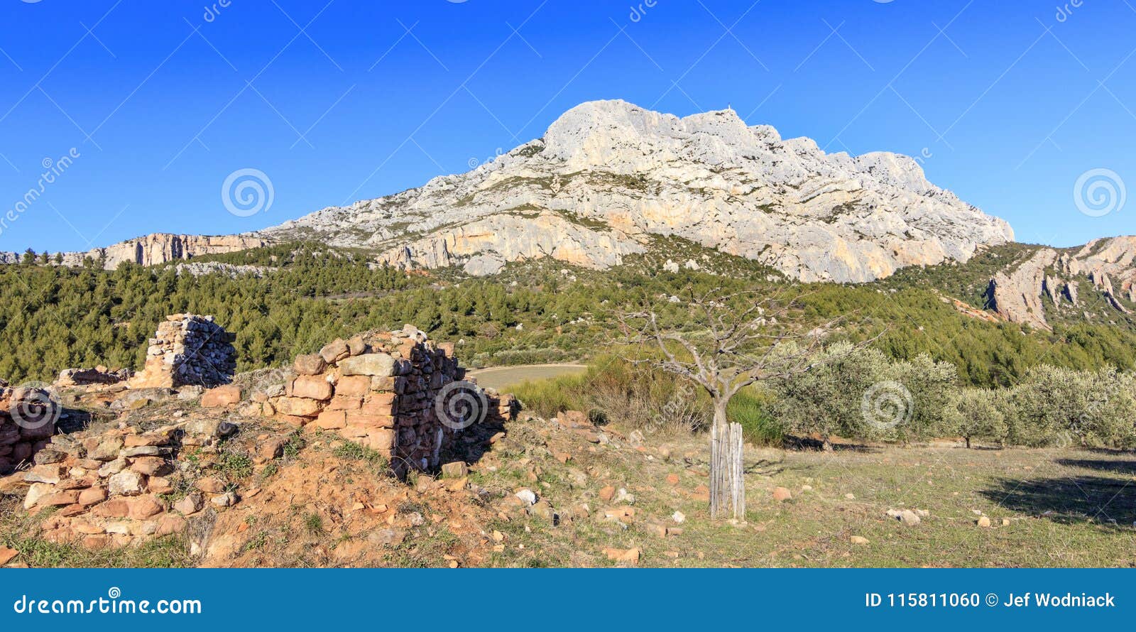 ruined house near mount sainte victoire.