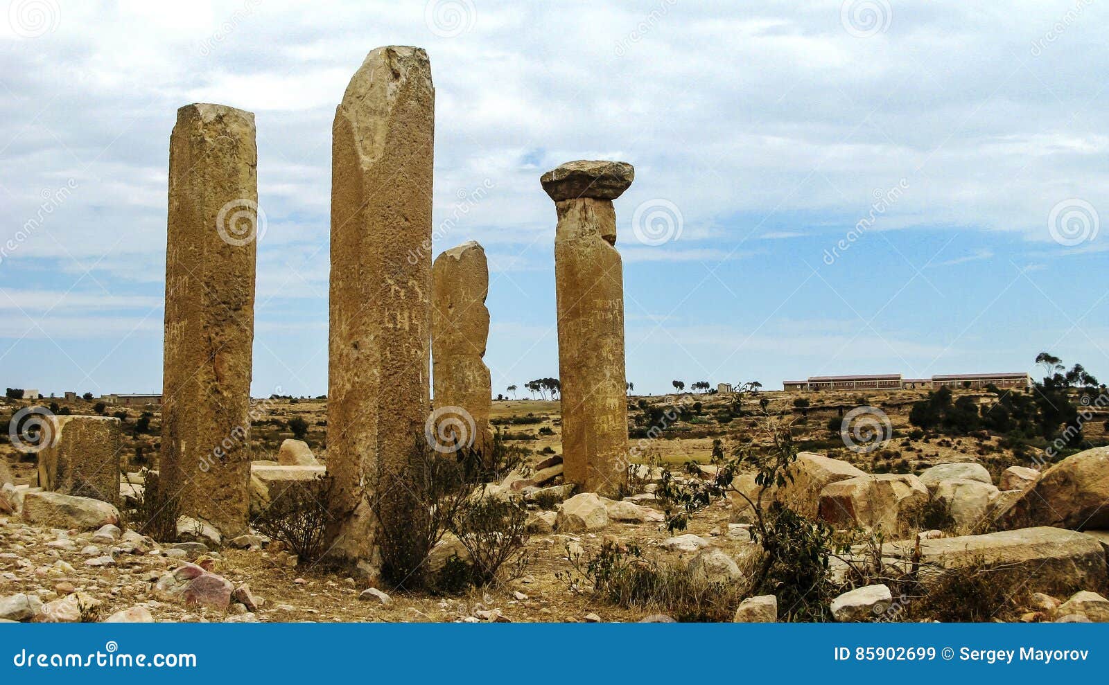 ruined temple of mariam wakino in qohaito ancient city eritrea