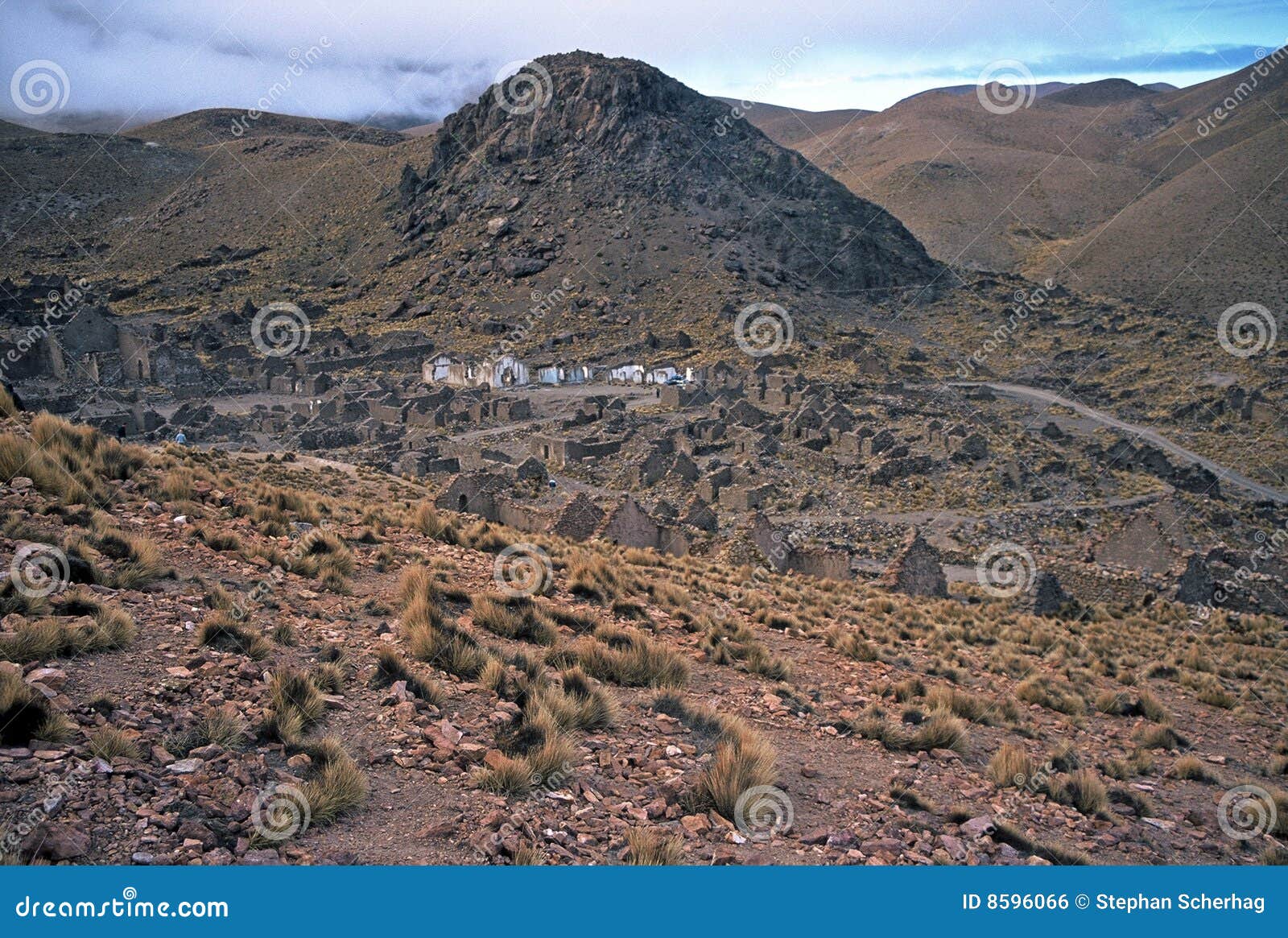 ruins on altiplano in bolivia,bolivia