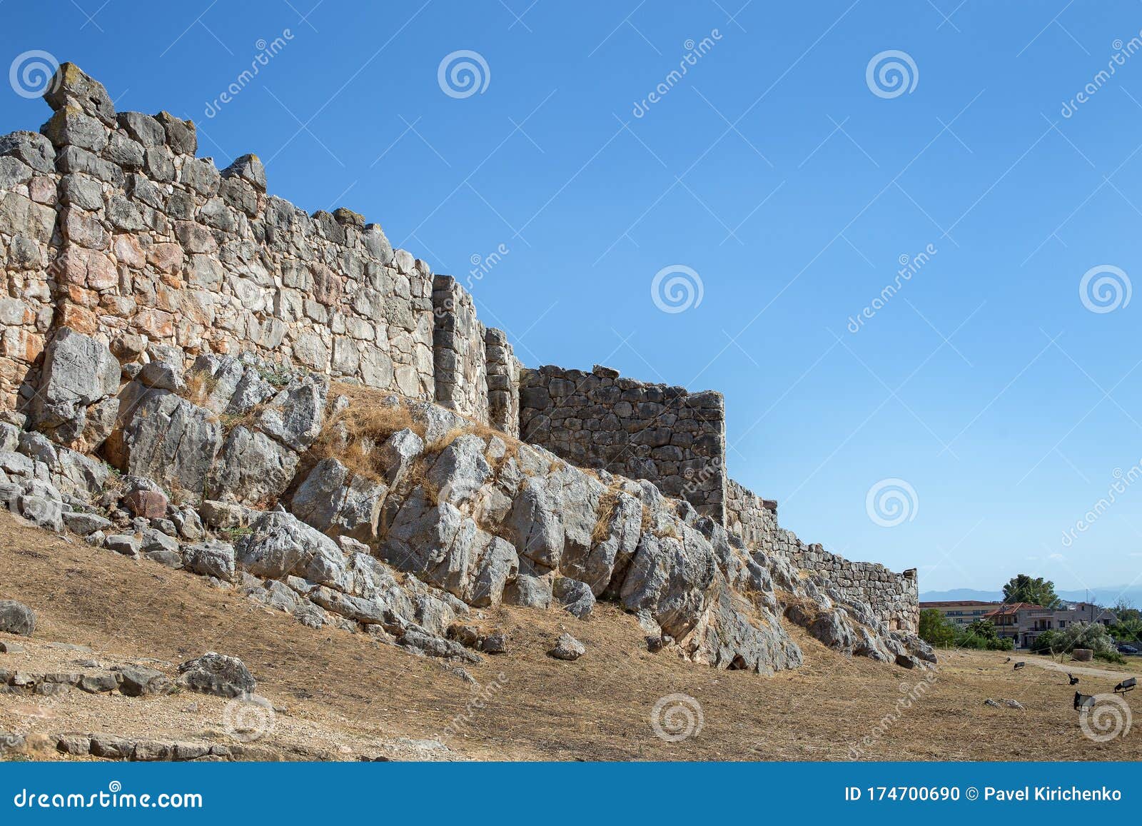 ruins of ancient acropolis of tiryns