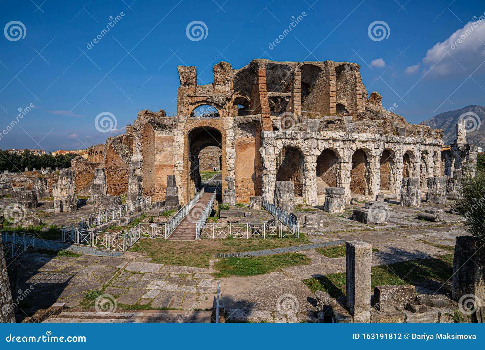Ruins Of An Ancient Amphitheater In Santa Maria Capua Vetere In Campania In Italy Stock Photo Image Of Southern Ruined 163191812