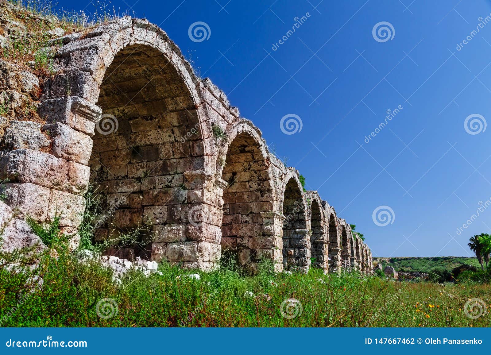 ruins of ancient city of perge near antalya turkey