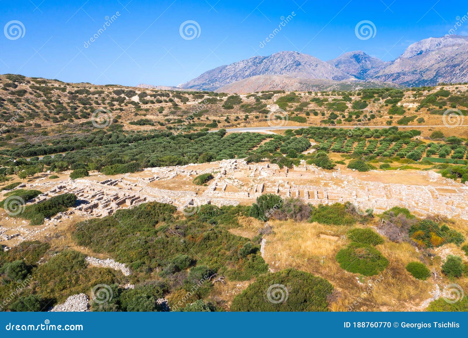 Ruins Of The Ancient Minoan Settlement Gournia, Crete, Greece Stock ...