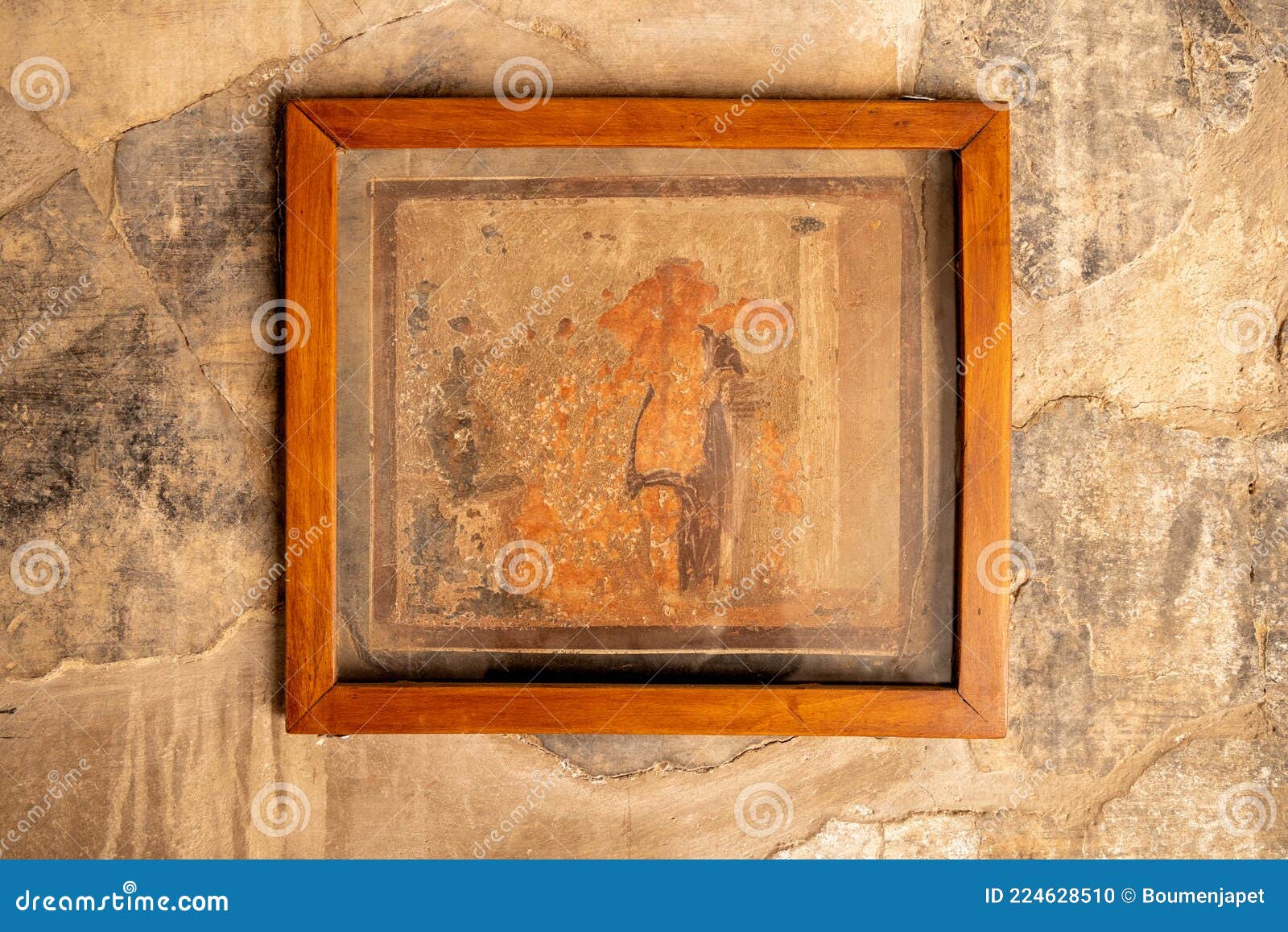 ruins, art and frescos of ancient roman town ercolano - herculaneum