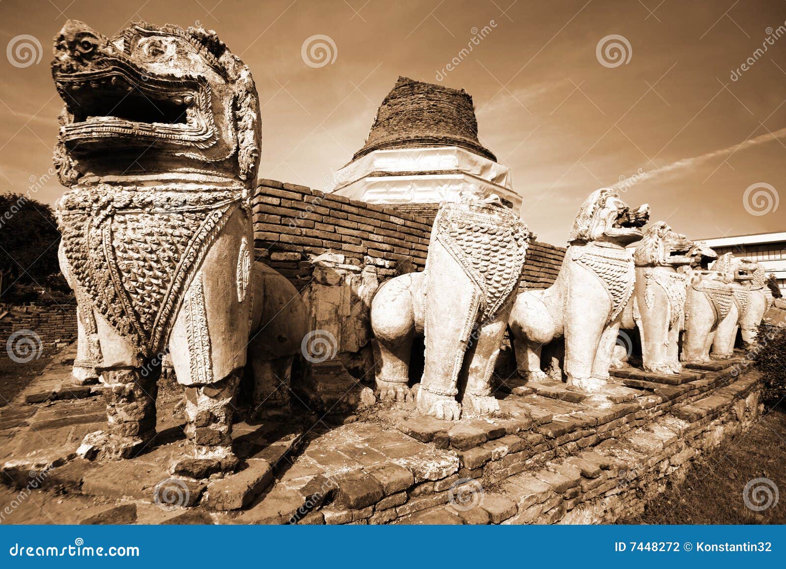 Ruins of Ayutthaya , old capital of Thailand