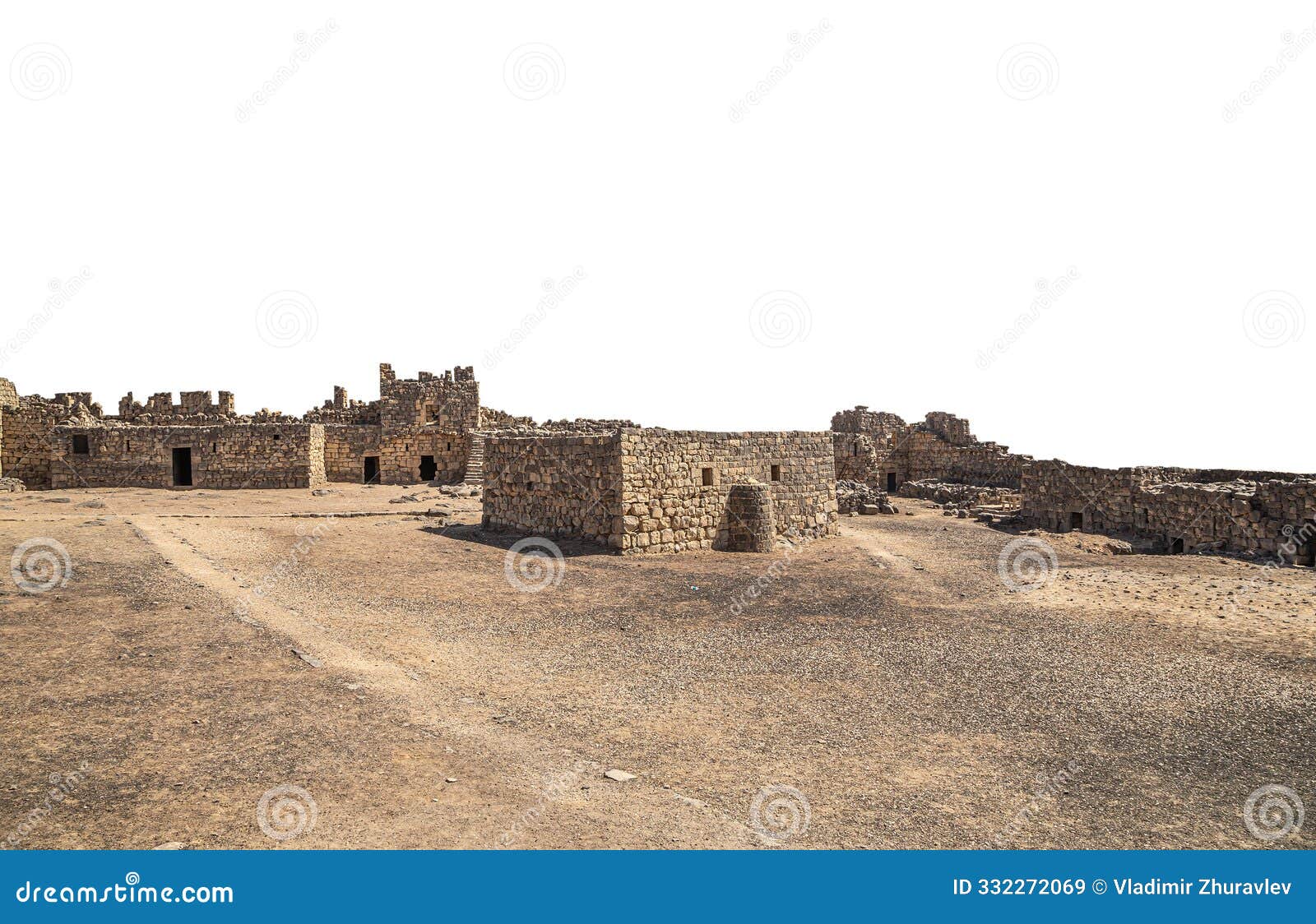 ruins of azraq castle is a crusader castle (300ad), central-eastern jordan, 100 km east of amman