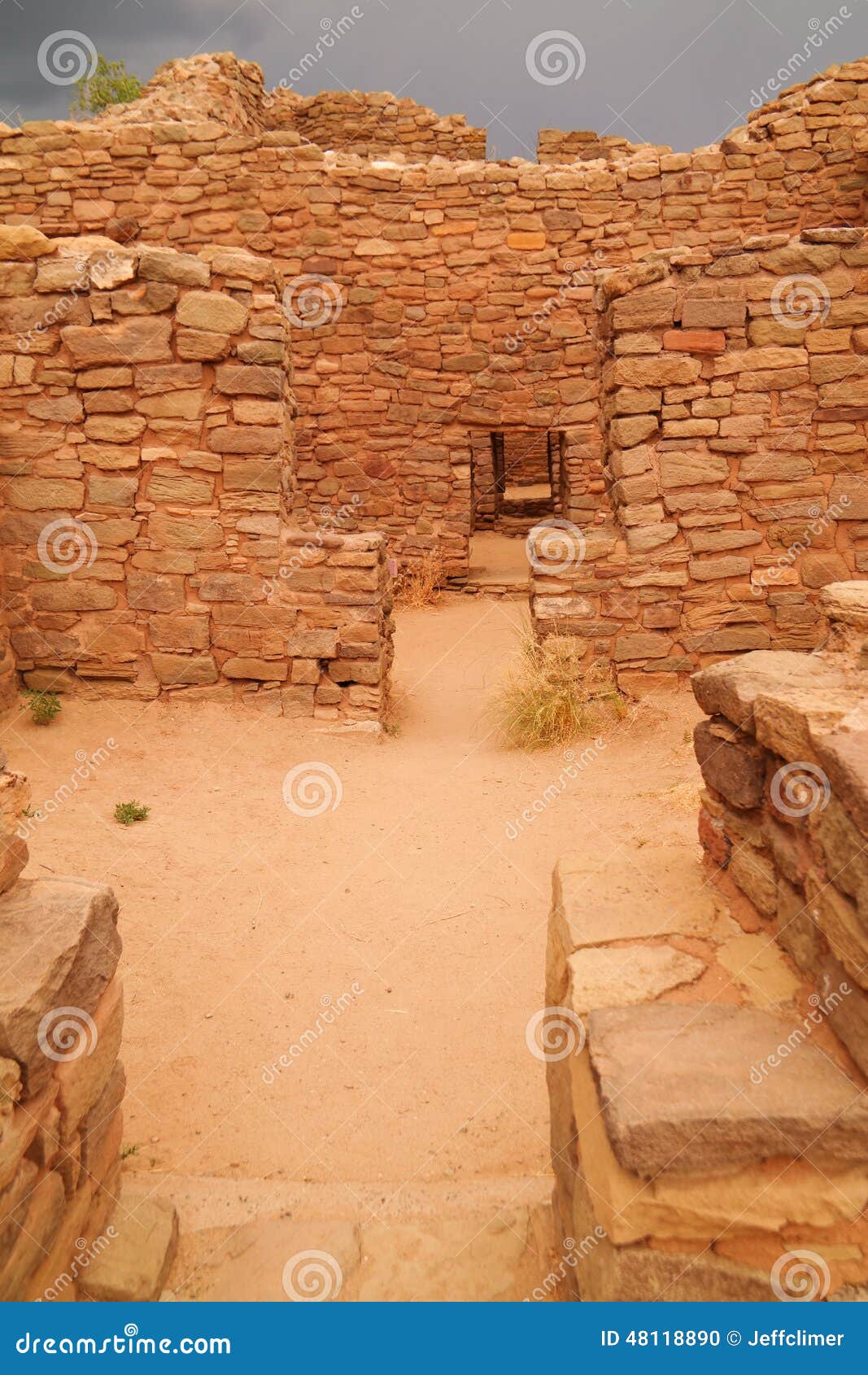 Ruins in Aztec New Mexico stock photo. Image of indian 48118890