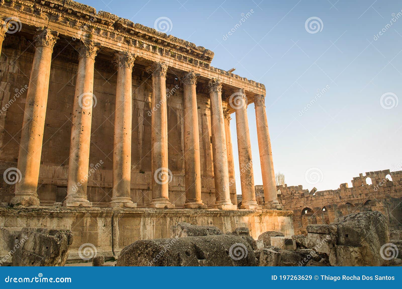 ruins of baalbek. ancient city of phenicia located in the beca valley in lebanon. acropolis with roman remains
