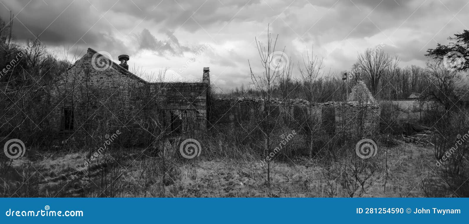 ruins of the barber paper mill, ontario