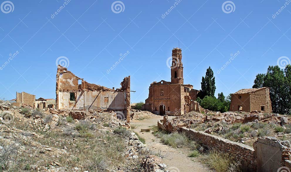 Ruins of a Town Bombed in the Spanish Civil War, Battle of Belchite