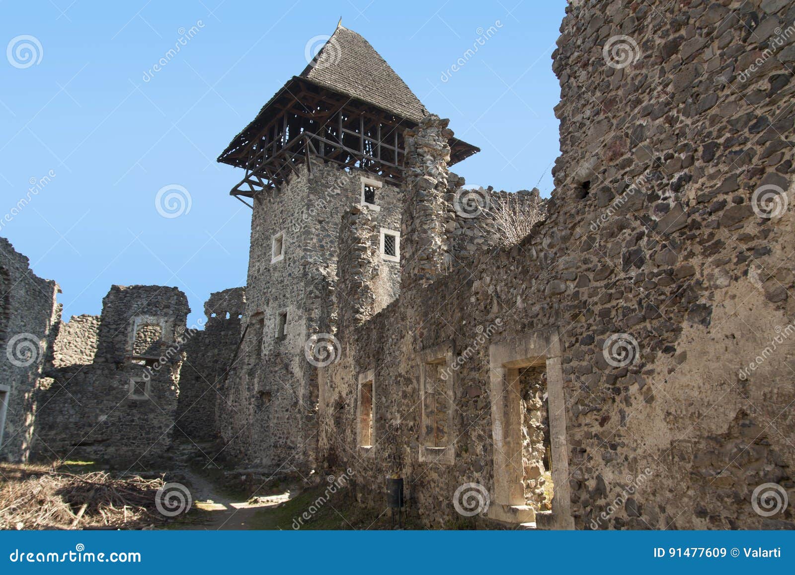 ruins of castle nevytske near of transcarpathian region center, uzhgorod photo. nevitsky castle ruins built in 13th century. ukrai
