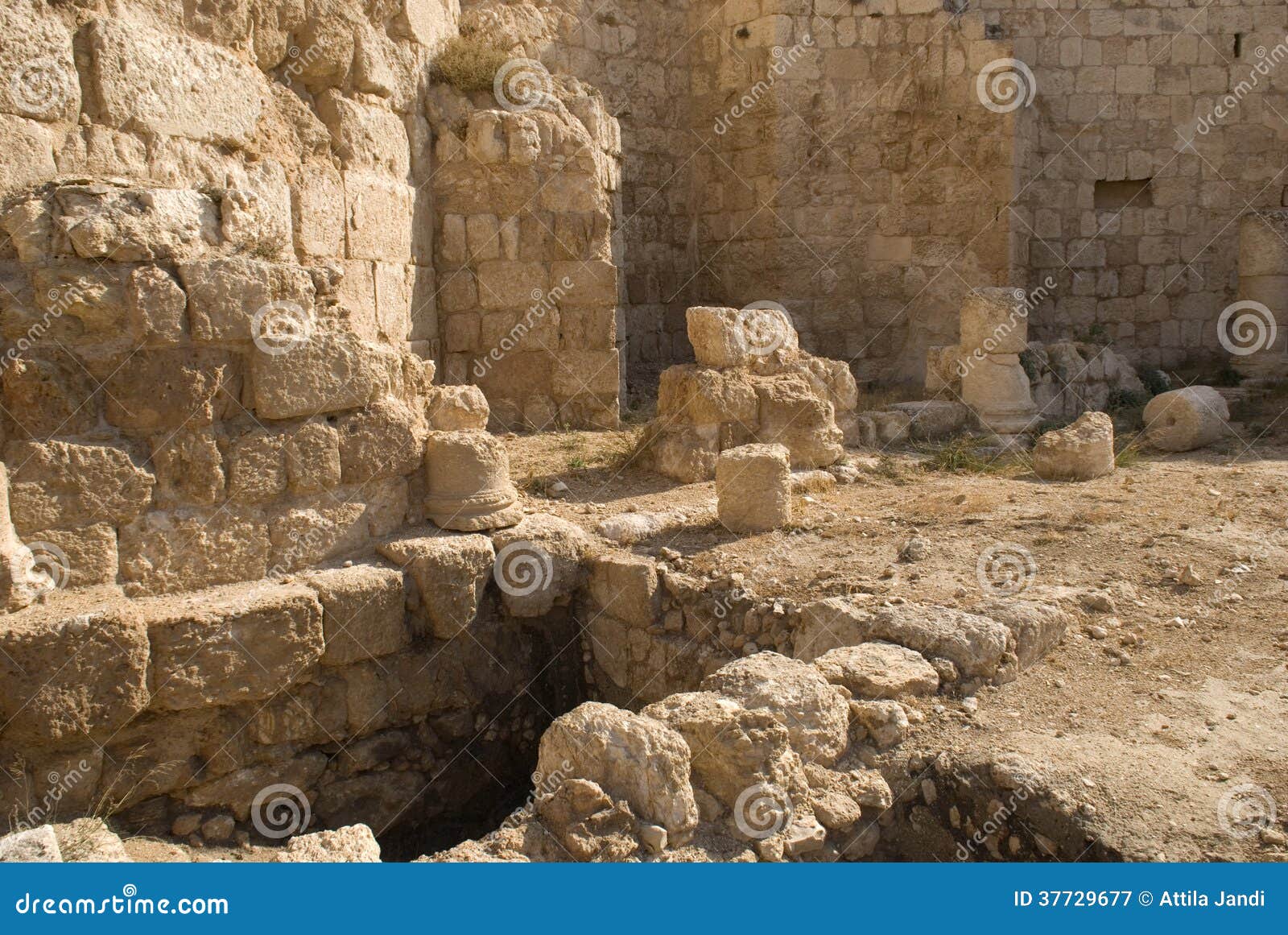 ruins of the fortress of herod, the great, herodium, palestine