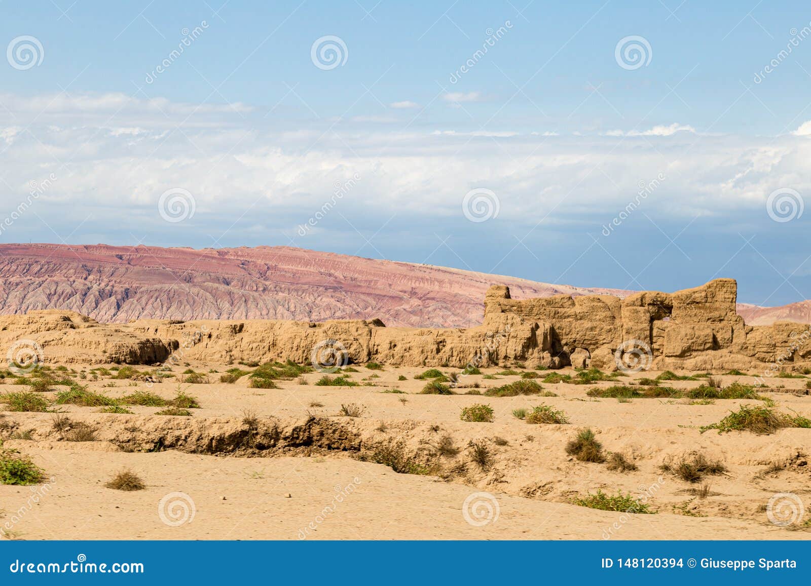 ruins of gaochang, turpan, china. dating more than 2000 years, they are the oldest ruins in xinjiang