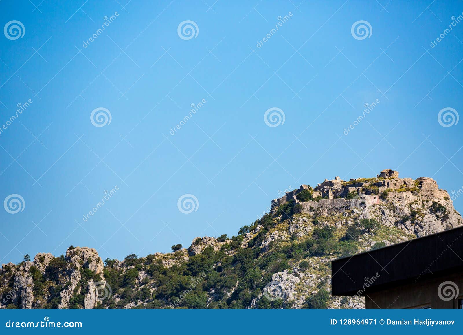 ruins of haj-nehaj fortress, sutomore, montenegro