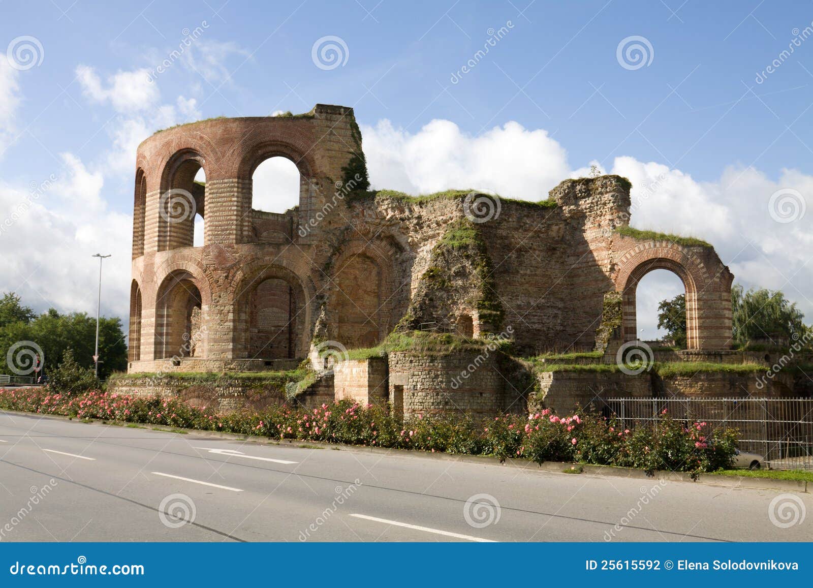 Ruins of Imperial Thermae in Trier, Germany Stock Photo Image of