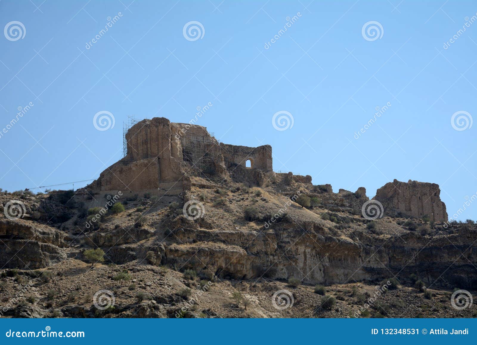 ruins of king ardashir`s castle, firuzabad, iran