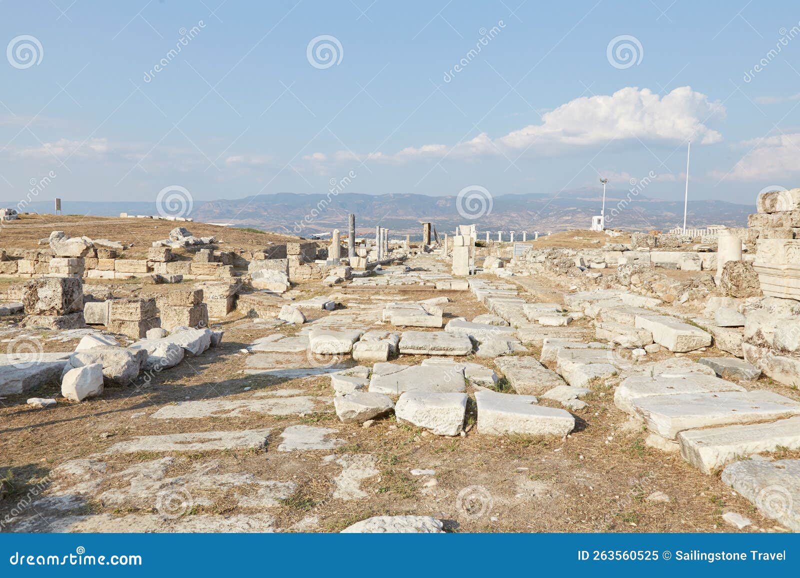 the ruins of laodicea outside of pamukkale