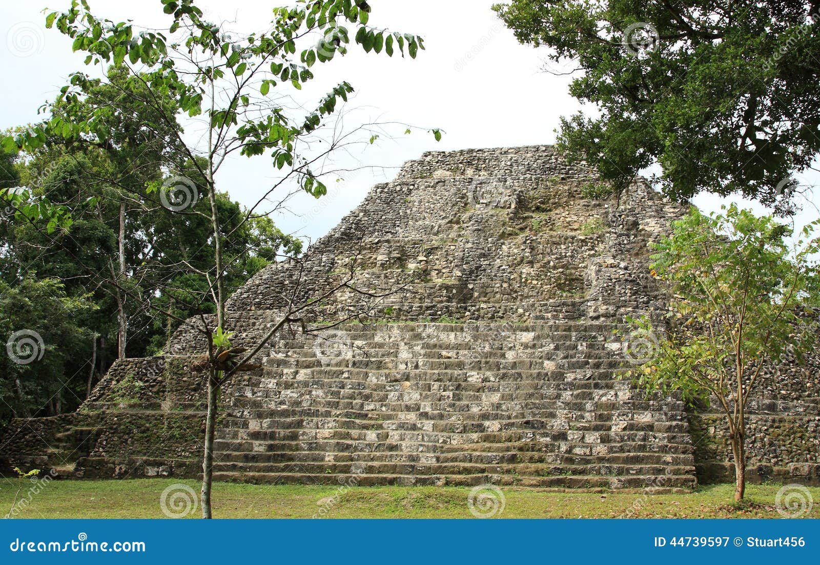 ruins of mayan temple at yaxha, guatemala