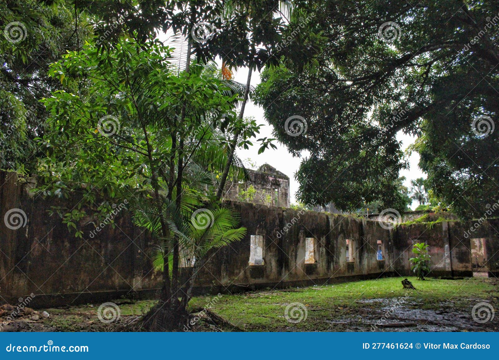 ruins of the old prison on the island of cotijuba, state of par